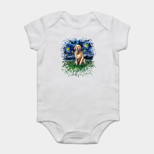 Golden Retriever Night (version 2) Baby Bodysuit